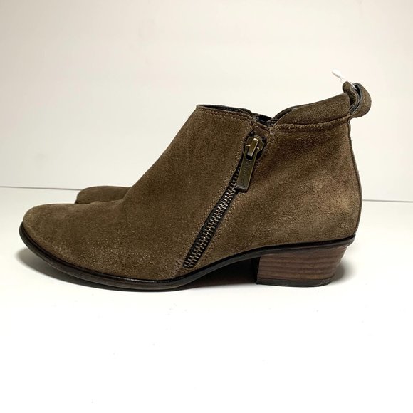 Paul Green Jillian Suede Ankle Zip Booties Tan Brown 5.5 - Picture 2 of 7